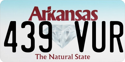 AR license plate 439VUR