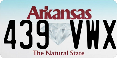 AR license plate 439VWX