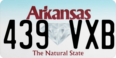 AR license plate 439VXB
