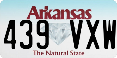 AR license plate 439VXW