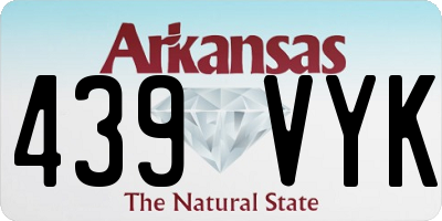 AR license plate 439VYK