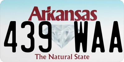 AR license plate 439WAA