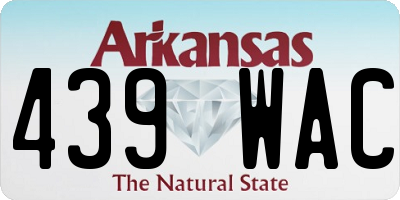 AR license plate 439WAC
