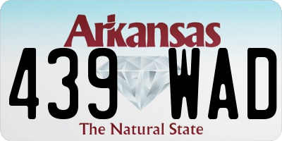 AR license plate 439WAD