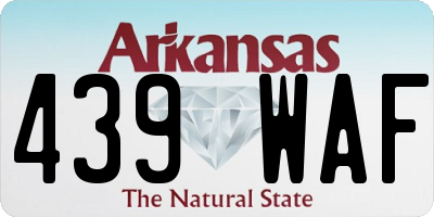AR license plate 439WAF