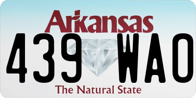 AR license plate 439WAO