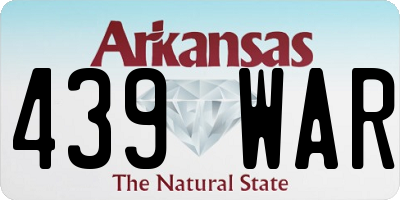 AR license plate 439WAR