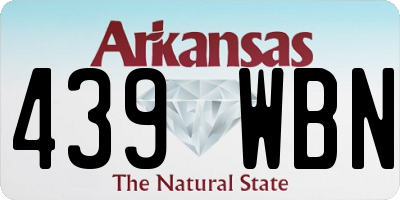 AR license plate 439WBN