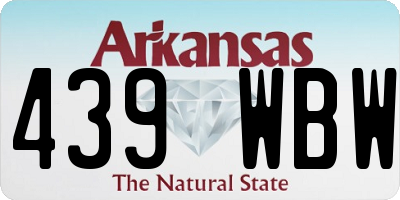 AR license plate 439WBW
