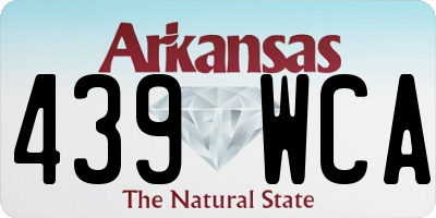 AR license plate 439WCA