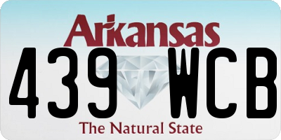 AR license plate 439WCB