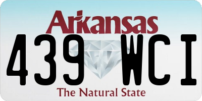 AR license plate 439WCI