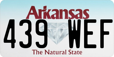 AR license plate 439WEF