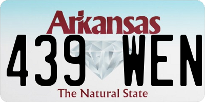 AR license plate 439WEN