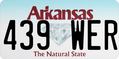AR license plate 439WER