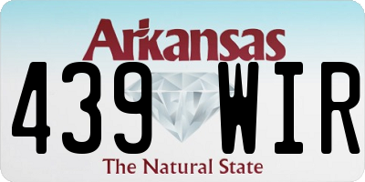 AR license plate 439WIR