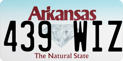 AR license plate 439WIZ