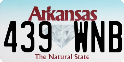 AR license plate 439WNB
