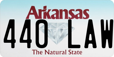 AR license plate 440LAW