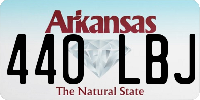 AR license plate 440LBJ