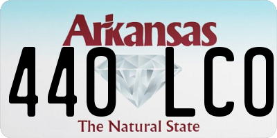 AR license plate 440LCO
