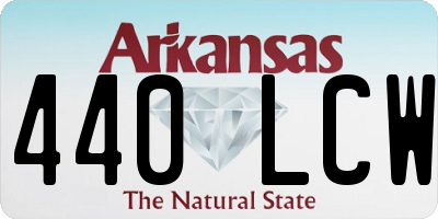 AR license plate 440LCW