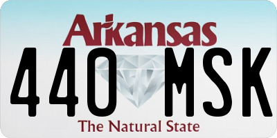 AR license plate 440MSK