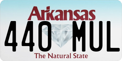 AR license plate 440MUL