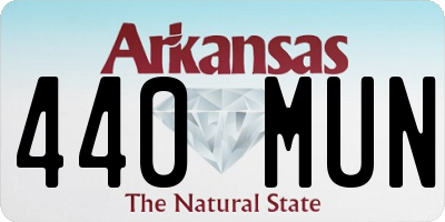 AR license plate 440MUN