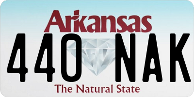AR license plate 440NAK