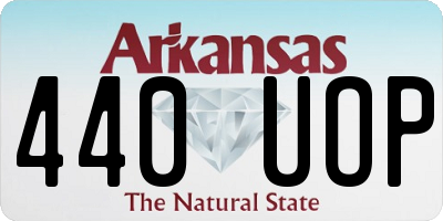 AR license plate 440UOP