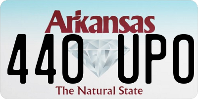 AR license plate 440UPO