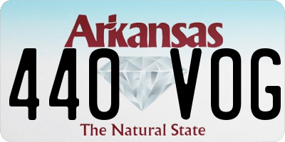 AR license plate 440VOG