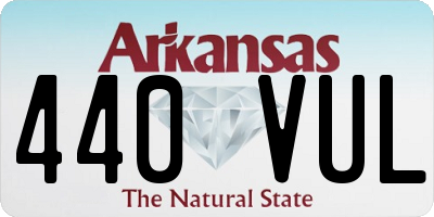 AR license plate 440VUL