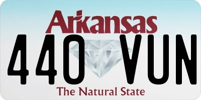 AR license plate 440VUN