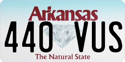AR license plate 440VUS