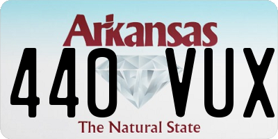 AR license plate 440VUX