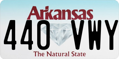 AR license plate 440VWY