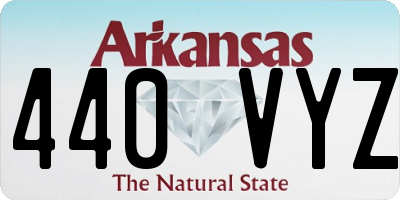 AR license plate 440VYZ