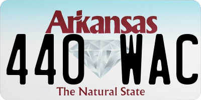 AR license plate 440WAC