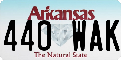 AR license plate 440WAK