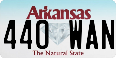 AR license plate 440WAN