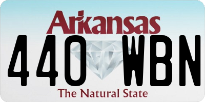 AR license plate 440WBN