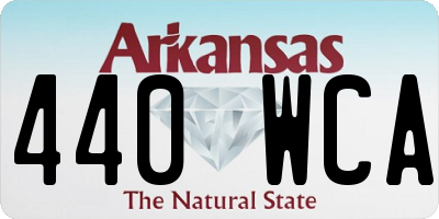 AR license plate 440WCA
