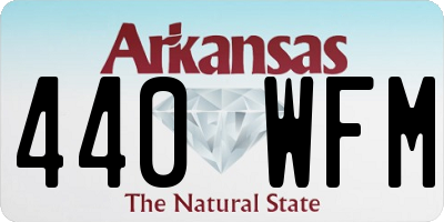 AR license plate 440WFM
