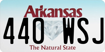 AR license plate 440WSJ