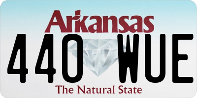 AR license plate 440WUE