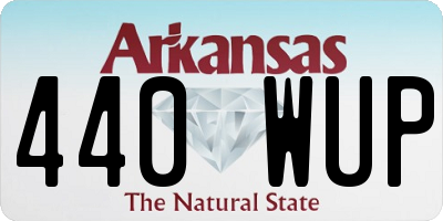 AR license plate 440WUP