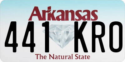 AR license plate 441KRO