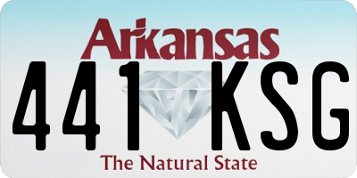 AR license plate 441KSG